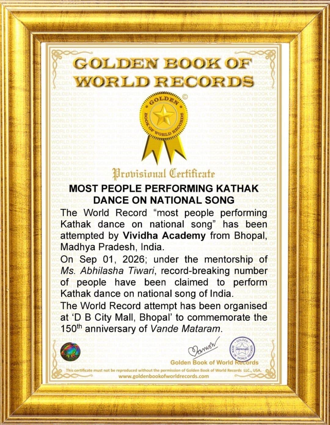 Most People Performing Kathak Dance on National Song